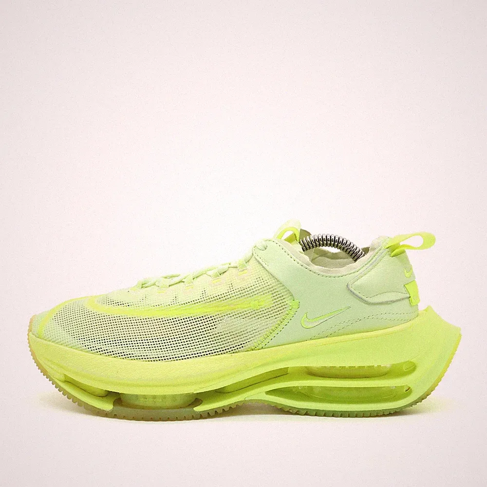 Nike Damen Double Stacked Schuhe Neongelb Mesh Niedrig Zoom Sneaker EU 38