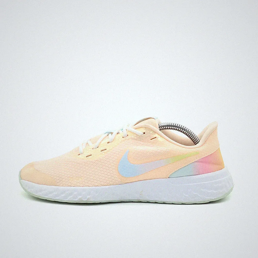 Nike Damen Revolution 5 Sneaker Pfirsich Pastell Multi Leicht Laufschuh EU 37.5