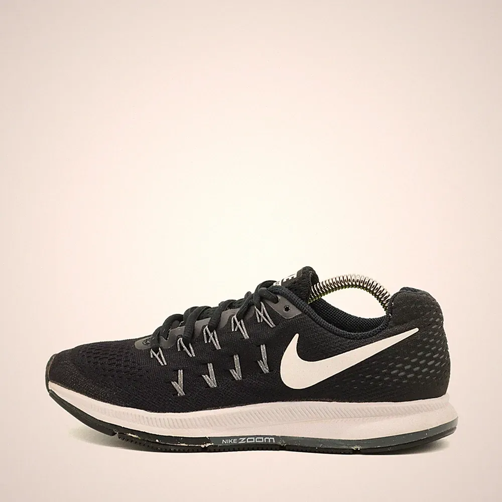 Nike Damen Zoom Pegasus 33 Sneaker Schwarz Mesh Atmungsaktiv Laufschuhe EU 38.5