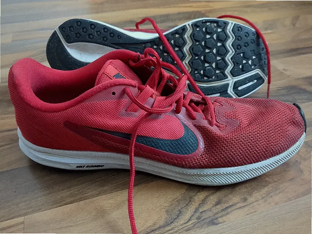 Nike Downshifter | Laufschuhe | Rot Herren 44,5 Mesh | JustDoIt | Sport Jogging