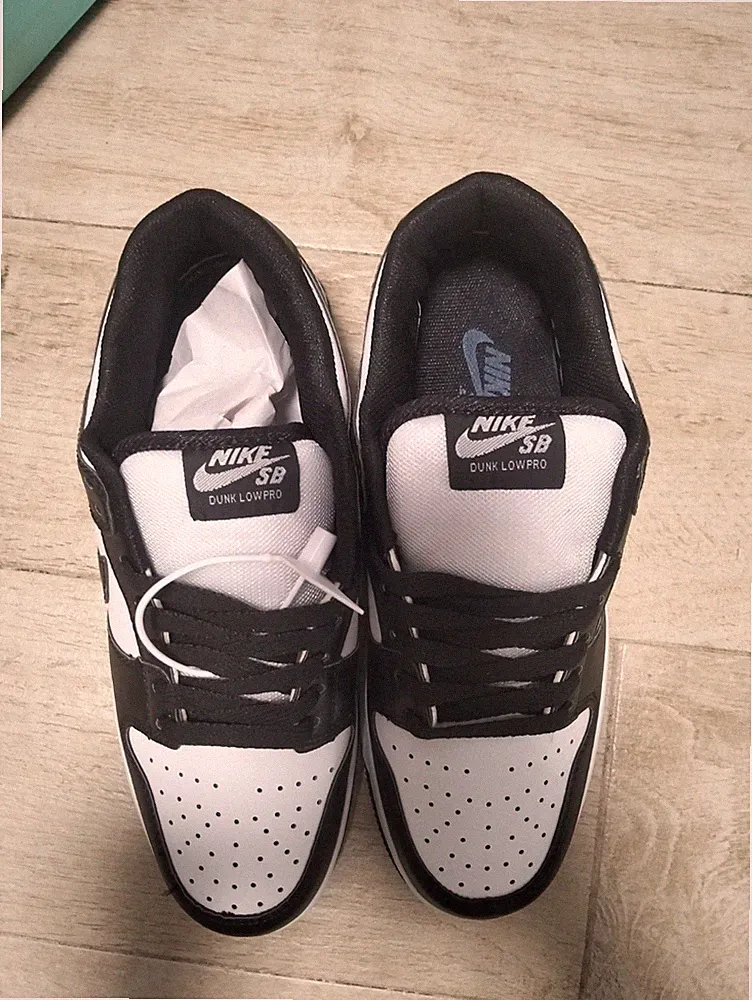 Nike Dunk Low Herren Sportschuhe - White/Black-White, EU 40