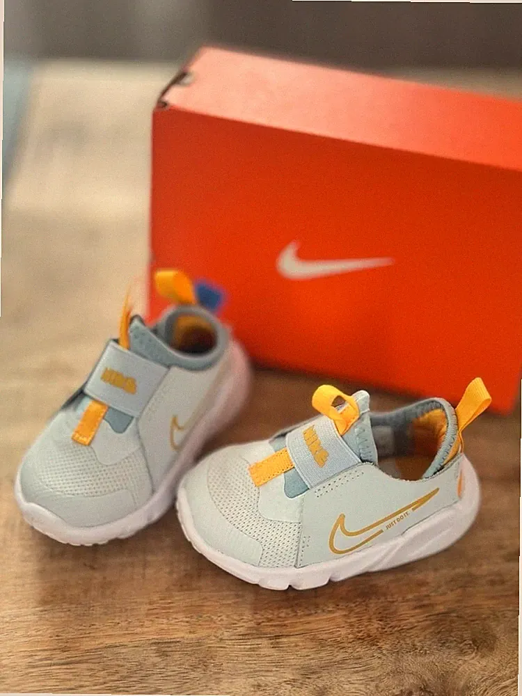 Nike Flex Runner 2 (TDV) Baby Sneaker Slip-On hellblau/gelb/weiß EU 19,5