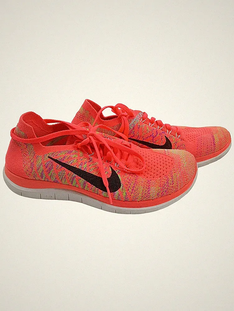 Nike Free 4.0 Flyknit Damen Laufschuhe Pink Multicolor Gr. 36,5