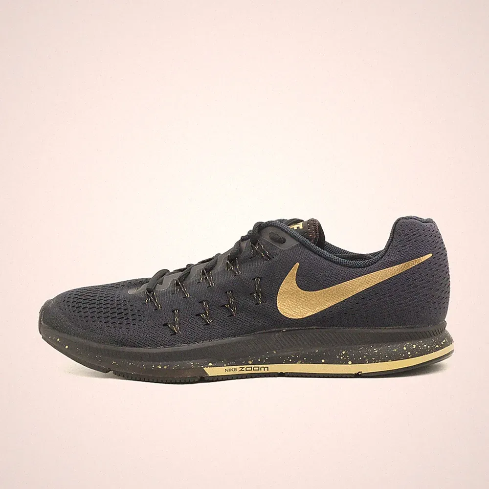 Nike Herren Air Zoom Pegasus 33 Sneaker Schwarz Leichtgewicht Laufschuh EU 47.5
