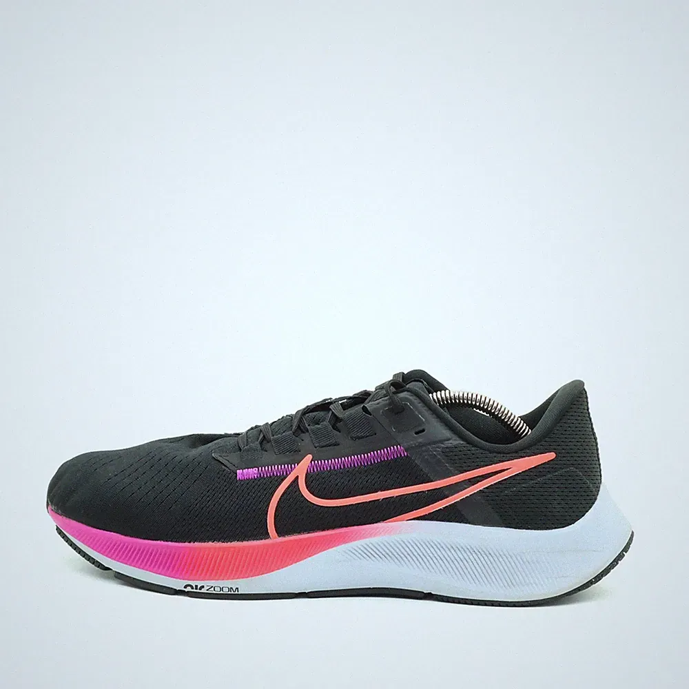 Nike Herren Air Zoom Pegasus 38 Schuhe Schwarz/Rosa Mesh Leicht Laufschuh EU 45