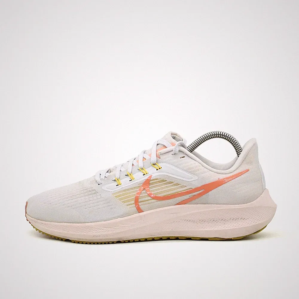 Nike Herren Air Zoom Pegasus 39 Sneaker Weiß/Rosa/Gelb Dämpfung Laufschuhe EU 42