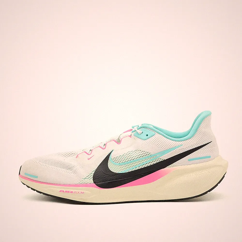 Nike Herren Air Zoom Schuhe Weiß/Türkis/Pink/Schwarz Sohle, Laufschuhe EU 49.5