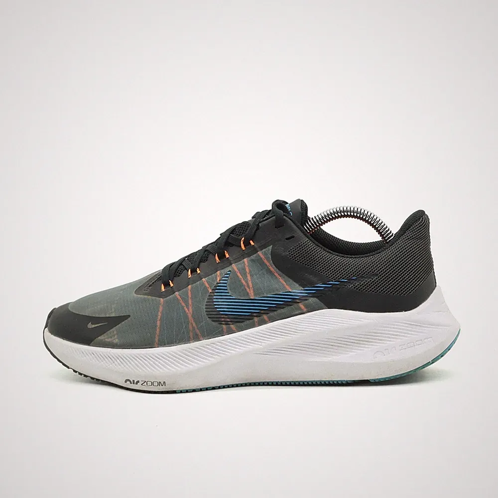 Nike Herren Air Zoom Winflo 8 Schuhe Schwarz/Blau Leicht Laufschuhe EU 42.5
