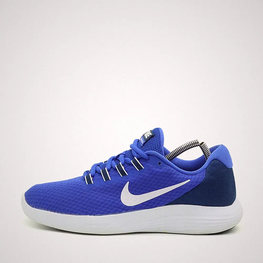 Nike Herren LunarConverge Laufschuhe Blau Mesh Low-Top Lunarlon Sneaker EU 40.5