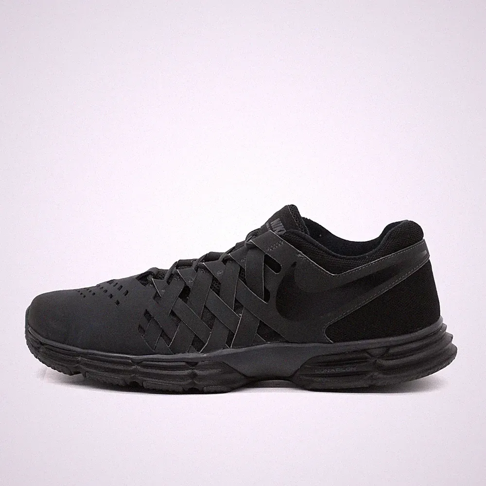 Nike Herren LunarGlide Sneaker Schwarz Mesh Low-Top Lunar Laufschuh EU 48.5