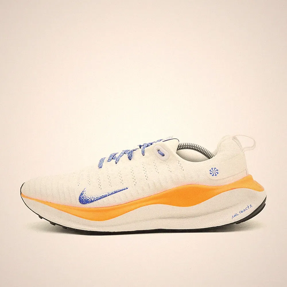 Nike Herren ReactX Sneaker Weiß/Orange/Blau Running Laufschuh EU 45.5