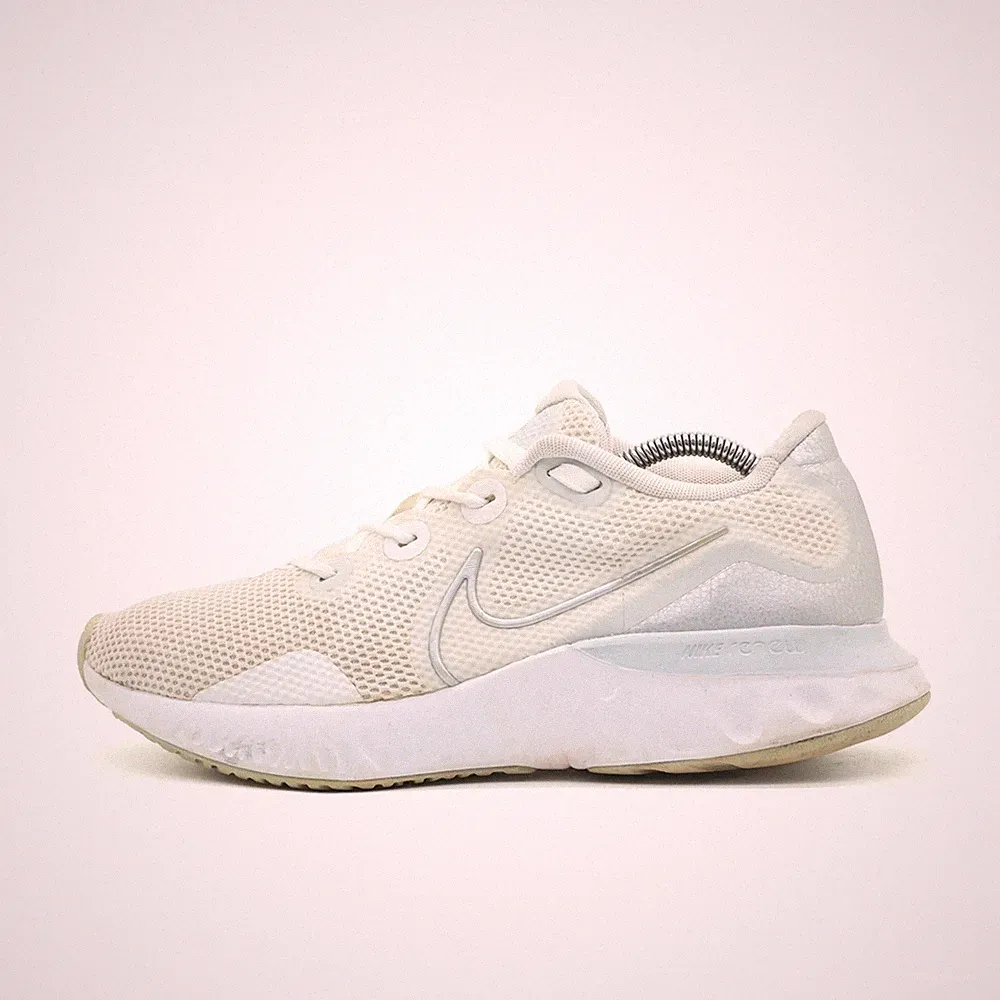 Nike Herren Renew Run Sneaker Weiß Mesh Niedrig Dämpfung Laufschuhe EU 43