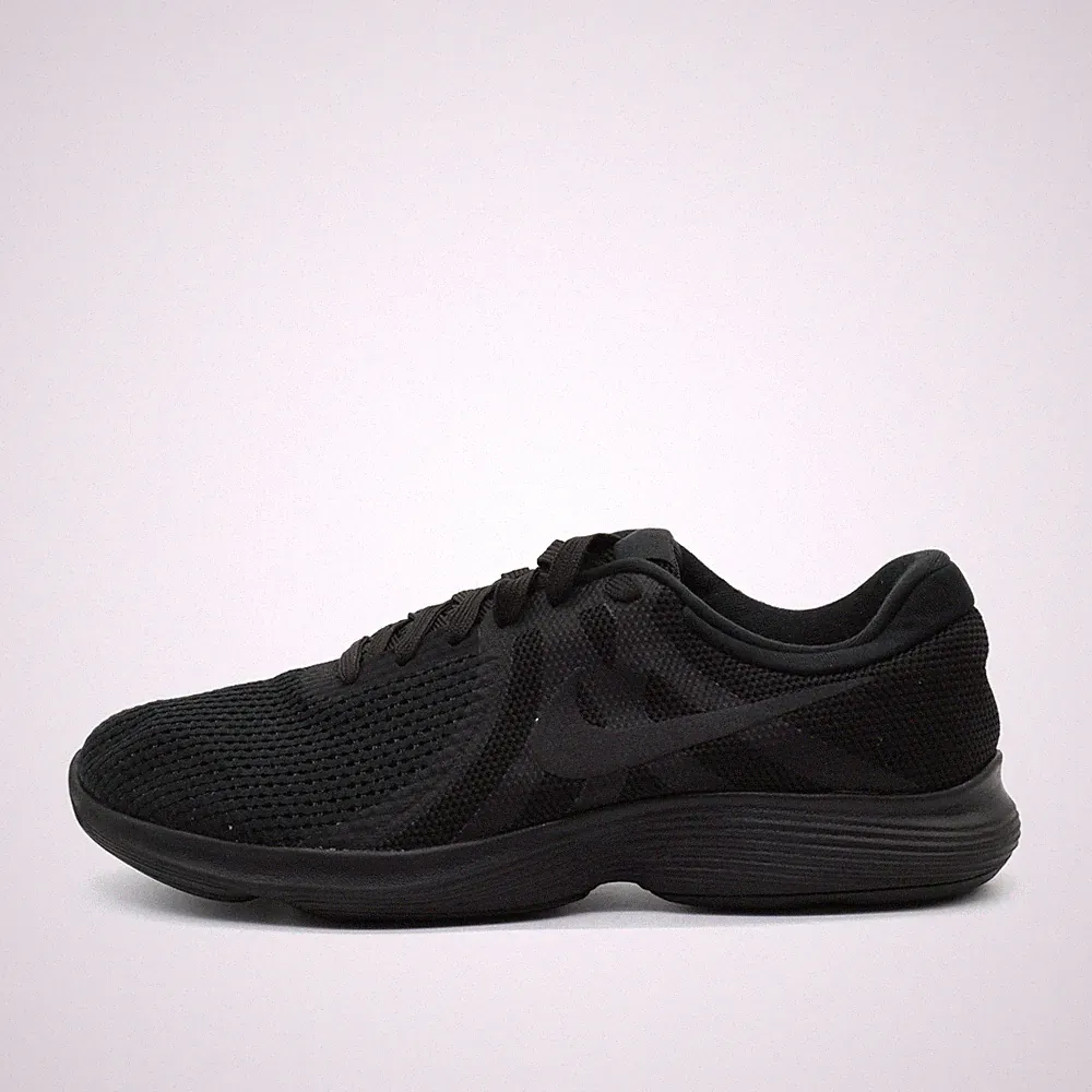 Nike Herren Revolution 4 Sneaker Schwarz Mesh Atmungsaktiv Laufschuhe EU 45.5