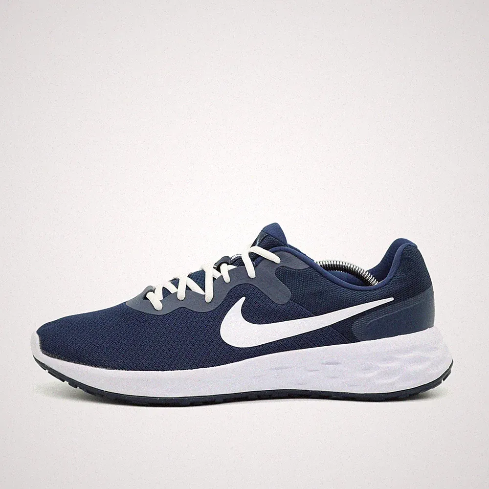 Nike Herren Revolution 6 Sneaker Blau Weiß Mesh Leichtgewicht Laufschuhe EU 47,5