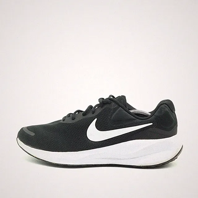 Nike Herren Revolution 6 Sneaker Schwarz Weiß Mesh Passform Laufschuh EU 45.5