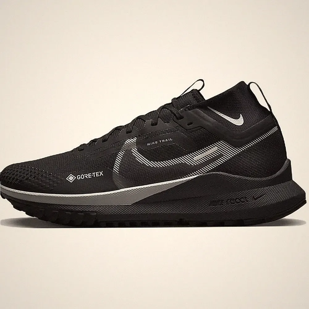 Nike Herren schwarz Pegasus Trail 4 GTX Laufen Turnschuhe UK 6 BRANDNEU Ref 696
