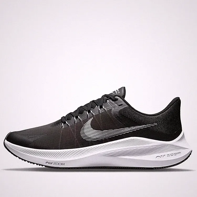Nike Herren schwarz & weiß Winflo 8 Laufschuhe Turnschuhe UK 10 BRANDNEU Ref 679