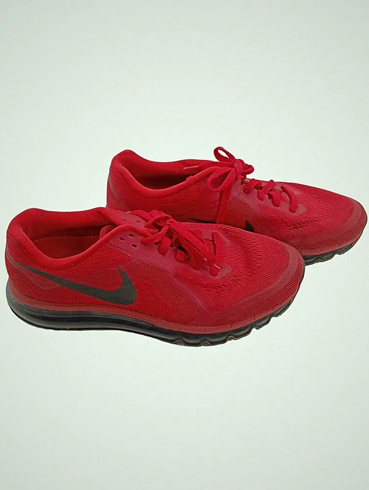 Nike Herren Sportschuhe Laufschuhe Rot Gr. 46 Schnürung Kunststoff