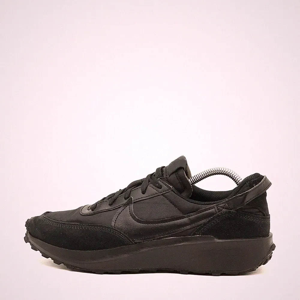 Nike Herren Waffle One Sneaker Schwarz Wildleder/Mesh Low-Top Laufschuh EU 42