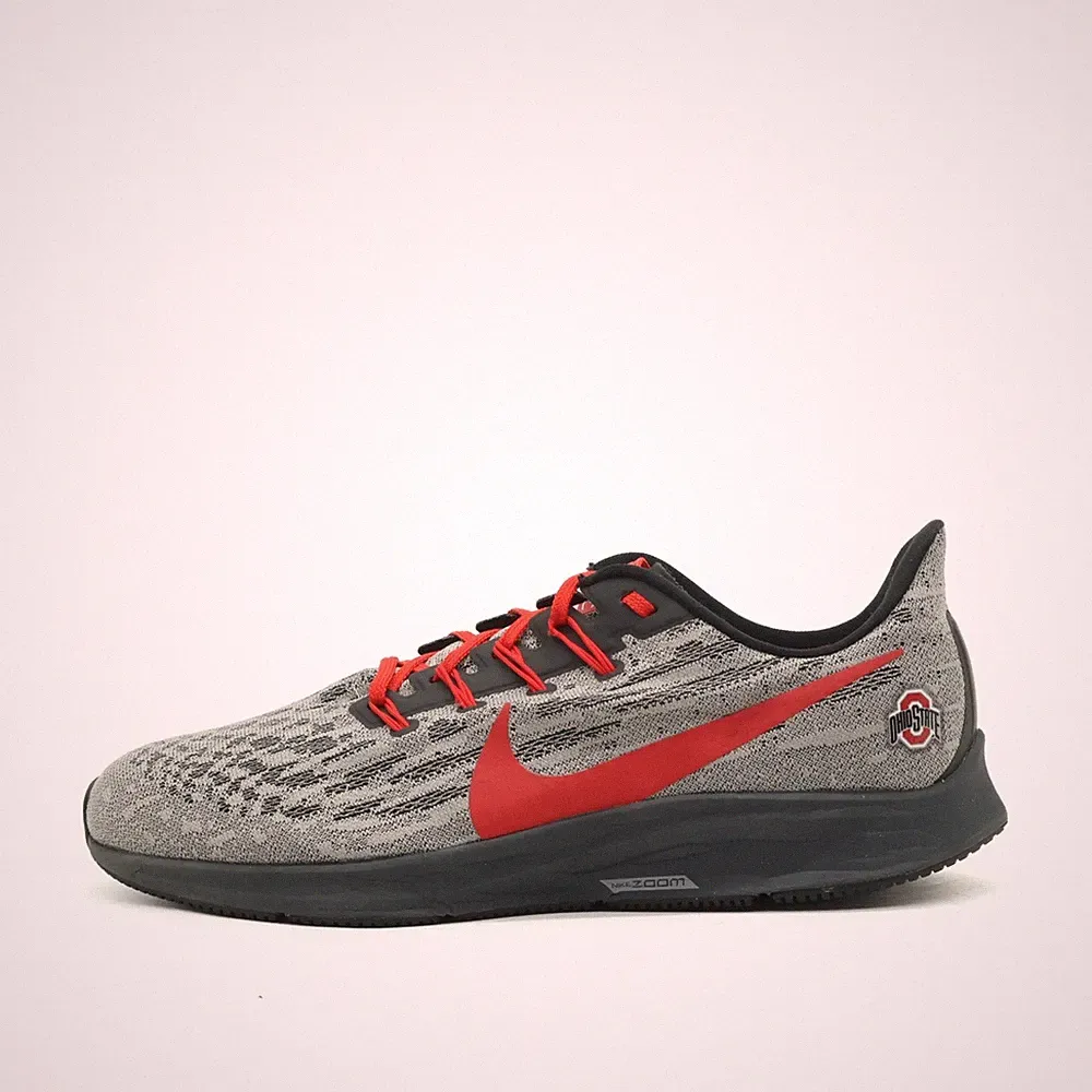 Nike Herren Zoom Pegasus 36 Ohio State Sneaker Grau Low-Top Laufschuhe EU 45,5