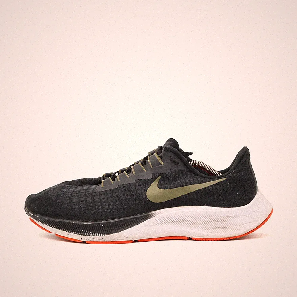 Nike Herren Zoom Pegasus 37 Sneaker Schwarz Mesh Atmungsaktiv Laufschuhe EU 46