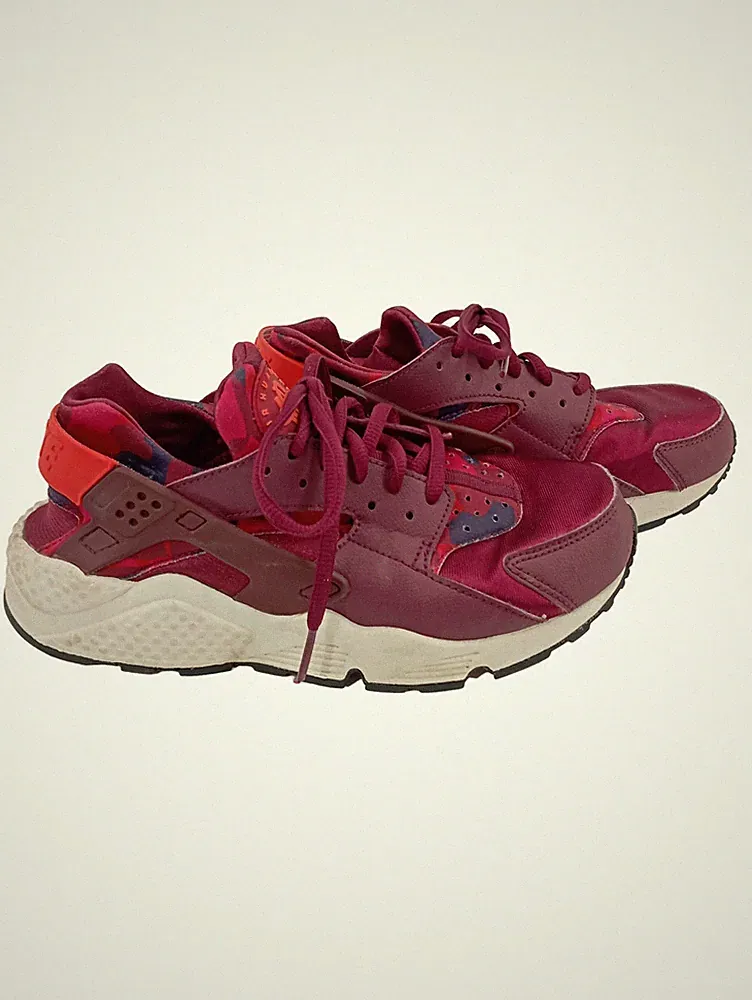 NIKE Huarache Sportschuhe Damen Gr. 38.5 Rot Sneaker Laufschuhe
