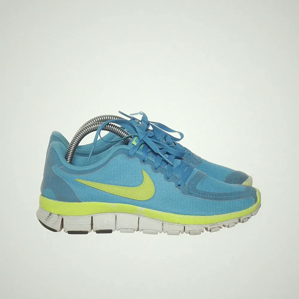 Nike, Laufschuhe, Größe: 36 1/2, Blau/Gelb, Damen #l8n