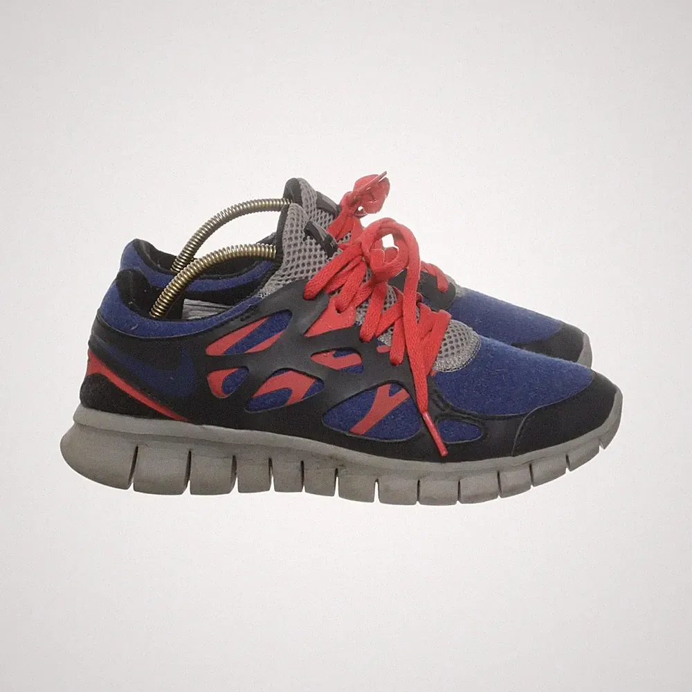 Nike, Laufschuhe, Größe: 37 1/2, Free Run 2, Blau/Schwarz/Rot, Damen #e8t
