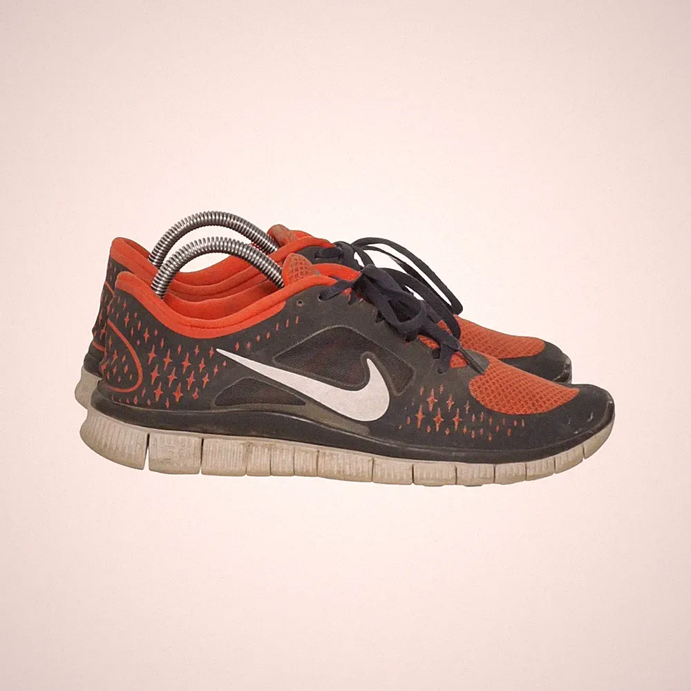 Nike, Laufschuhe, Größe: 43, Nike Free Run 3, Schwarz/Orange, Herren #bHZ