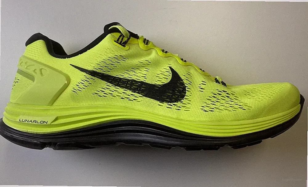 Nike Lunarglide 5 Laufschuhe Sneaker Schuhe Herren EU 45 US11 Gelb Schwarz