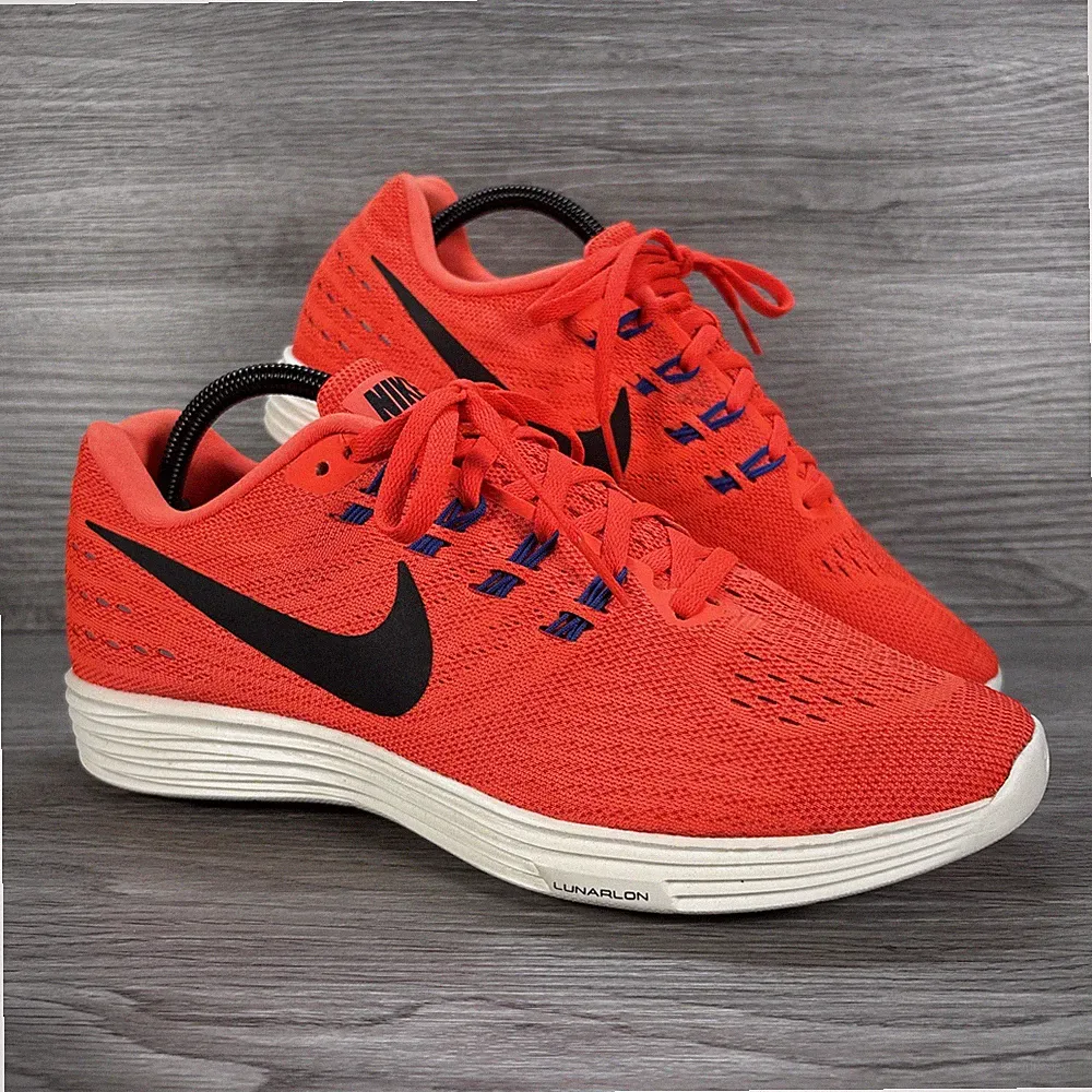 Nike Lunartempo 2 Laufschuhe UK 8 Vibrant Orange Lunarlon 2015