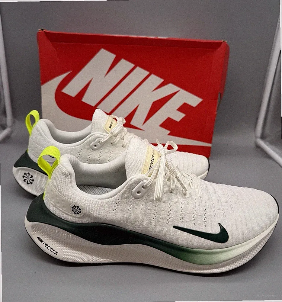 Nike ReactX Infinity Run 4 Herren Laufschuhe Sneaker Weiß/Grün EU 44 FZ440-100