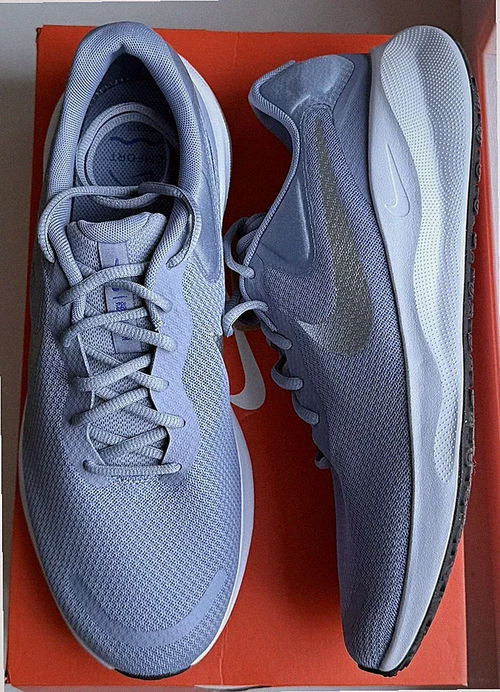 Nike Revolution 7 Herren Laufschuhe/Sneaker Ashen Slate (blau)/Silver EU 45,5