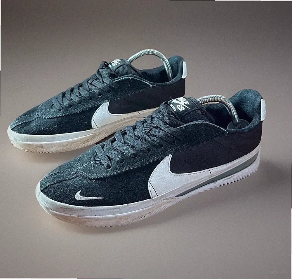 Nike SB BRSB Turnschuhe UK 9 schwarz weiß Skateschuhe Wildleder Turnschuhe Freizeit