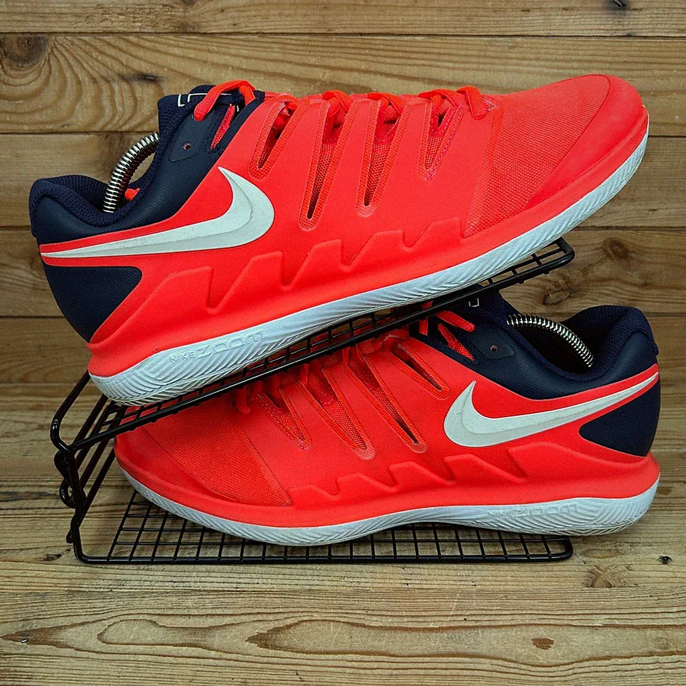 Nike Tennisschuhe Herren Größe UK 11 Air Zoom Vapor X Bright Crimson HC Alcaraz