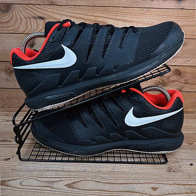 Nike Tennisschuhe Herren UK 9 Air Zoom Vapor X Schwarz RF US Open 2019 Federer RF