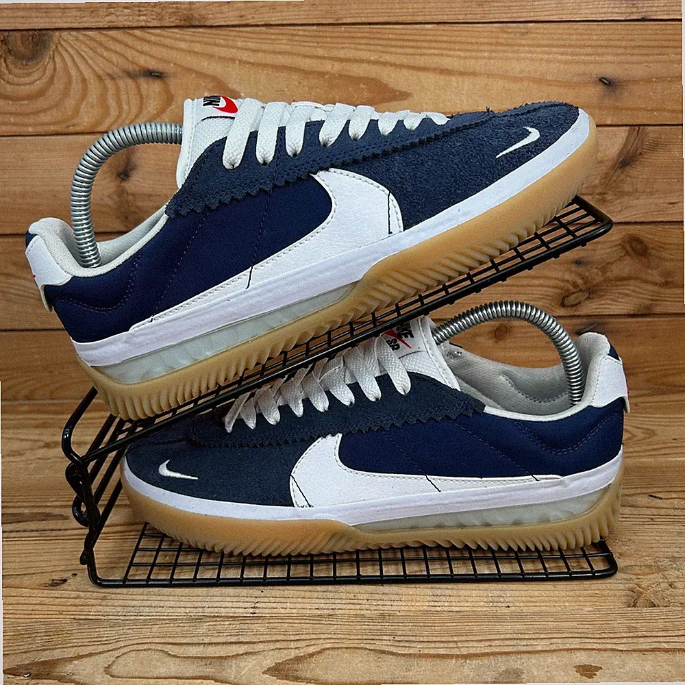 Nike Turnschuhe Damen Größe UK 6 SB BRSB marineblau weiß Gummi Freizeit Skaterschuhe