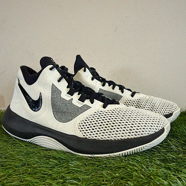 Nike Turnschuhe Größe 9 Herren Weiß Air Precision II Hoch Sport Laufschuhe