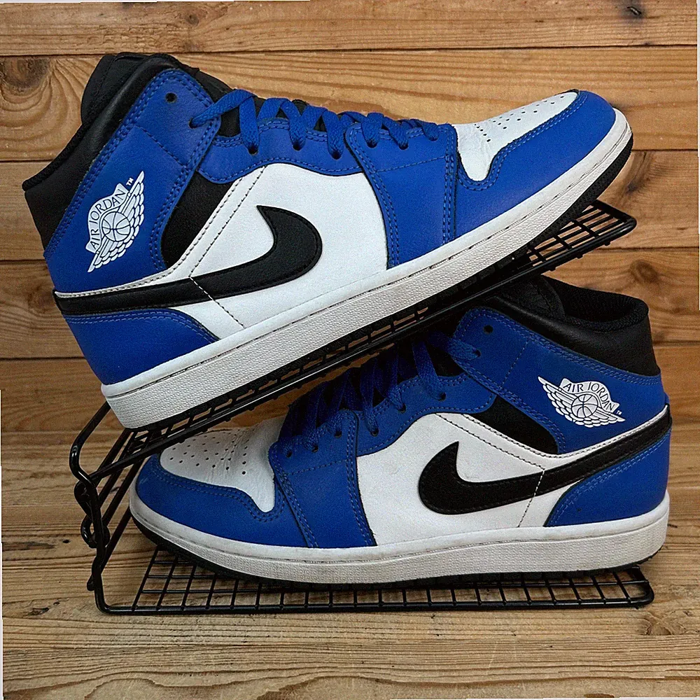 Nike Turnschuhe Herren Größe UK 7,5 Air Jordan 1 Mid Game Royal Basketball Fitnessschuhe