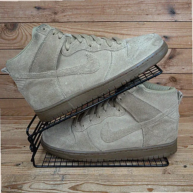 Nike Turnschuhe Herren Größe UK 8 Dunk High APC Beige Wildleder Peter Moore Skaterschuhe