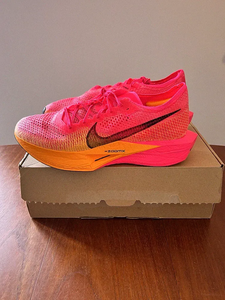 Nike Vaporfly Next% 3 "Hyper Pink" Running Rennschuhe Herren UK 12 drinnen ausprobiert