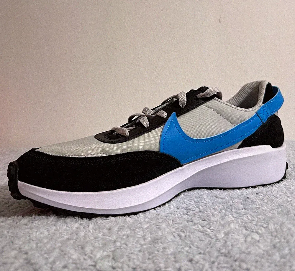 Nike Waffle Debut Herren Laufschuhe Sneaker EU 45 Grau/Blau/Schwarz DH9522 004