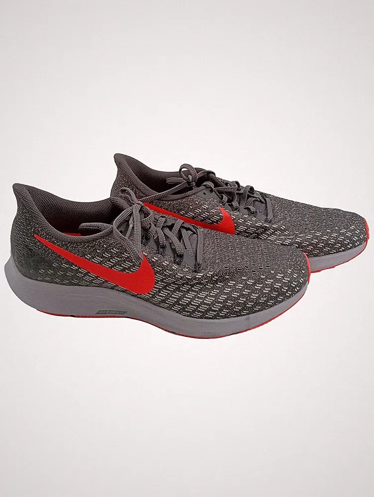 Nike Zoom Pegasus 35 Herren Laufschuhe Gr. 46 Grau Rot Sportschuhe