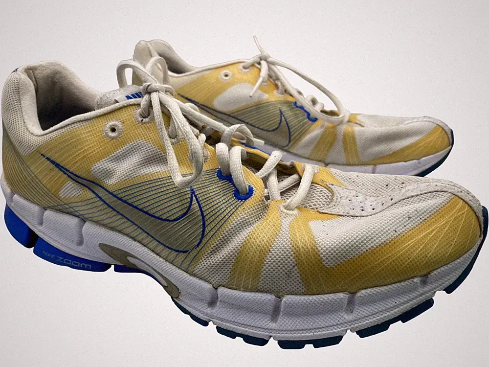 Nike Zoom Victory+ Laufschuhe Turnschuhe Herren weiß gold UK 10 324906-191