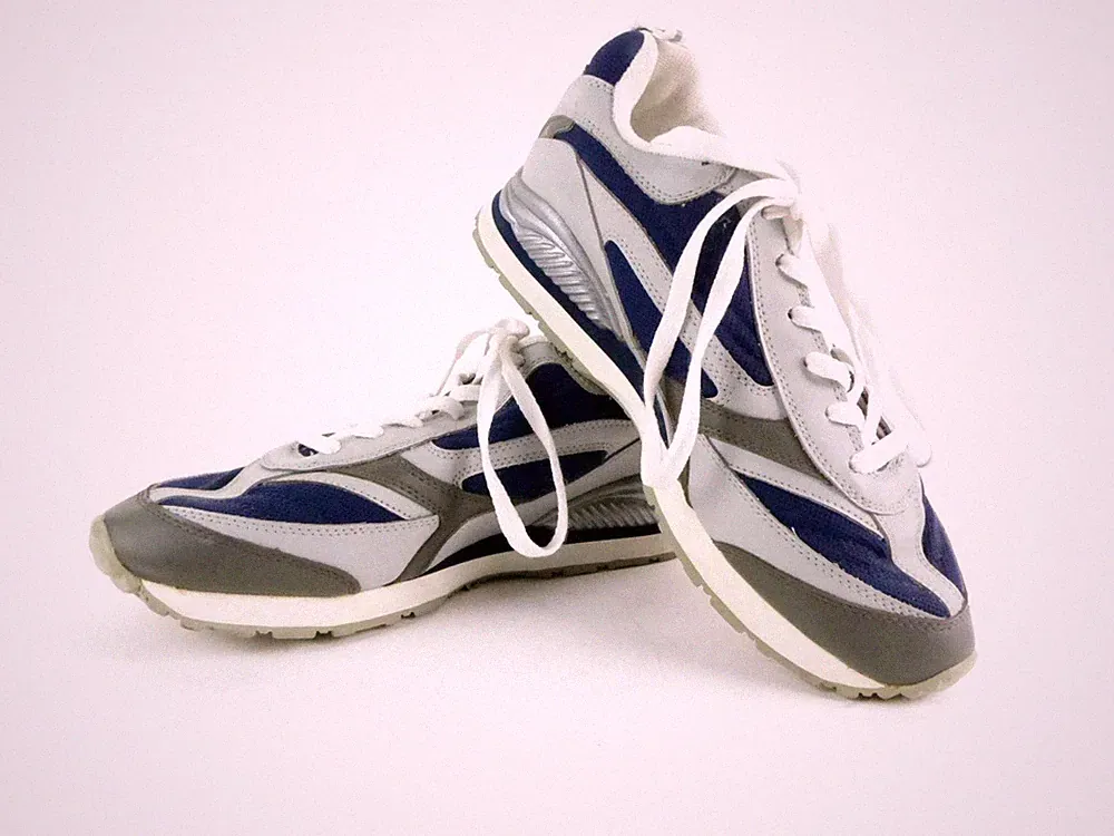 Olympia Herrenschuhe Sneaker Gr. 40 Grau/Blau Laufschuhe Turnschuhe (19262)