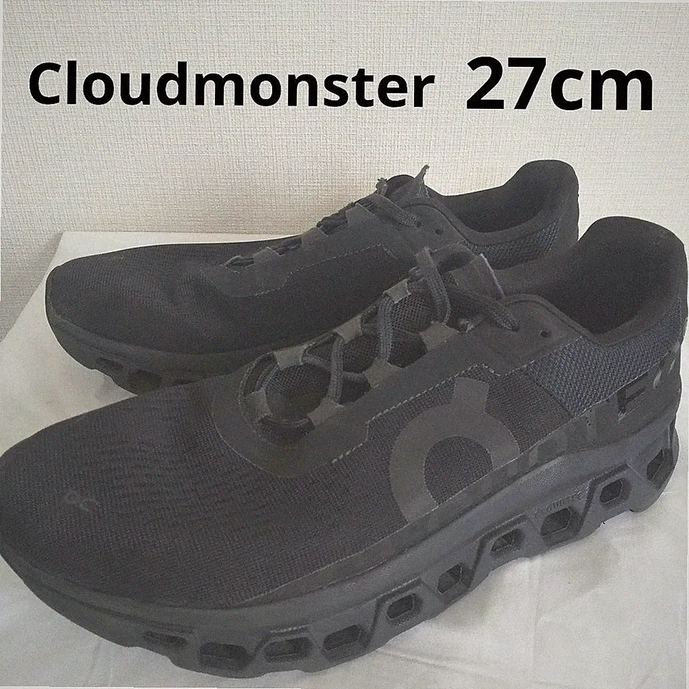 On Cloudmonster Herren Laufschuhe Schwarz 27cm Gepolstert Sneaker Gebraucht