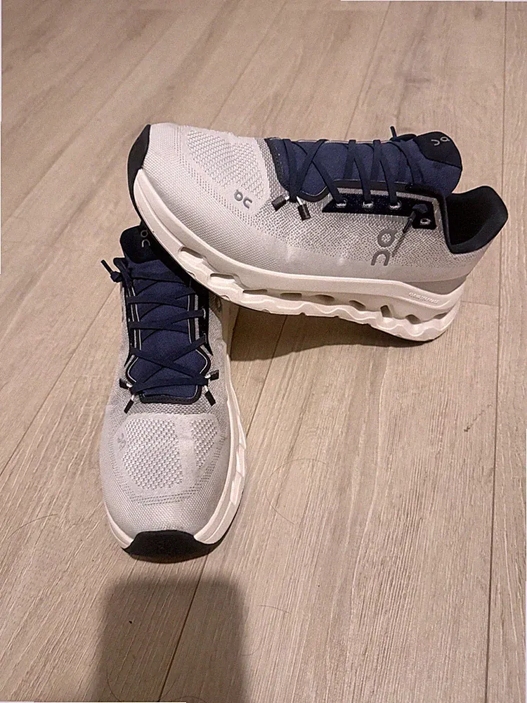 On Cloudtilt Herren Laufschuhe Sneaker Mesh atmungsaktiv Grau/Blau EU 43