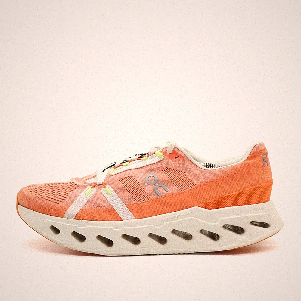 On Herren CloudECLIPSE Sneaker Orange Weiß Textil Mesh CloudTec Laufschuhe EU 47