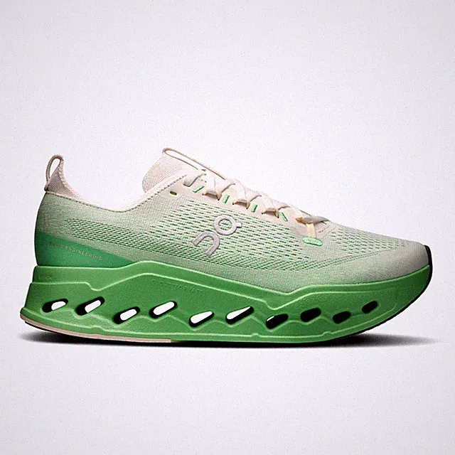 On Running Herren Herren Cloudsurfer Max Schuhe Elfenbein/Grün