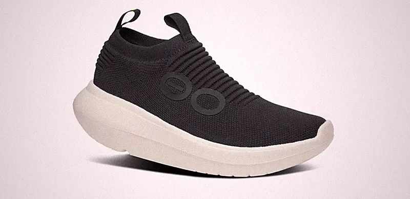 OOFOS OOmy Zen Chalk Schwarze Laufschuhe Sneaker Herren Größen M8-M14 Neu